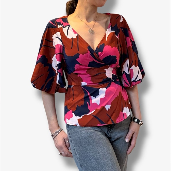 Tracy Reese Silk Wrap Top - Picture 1 of 8